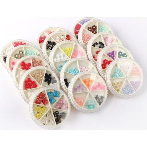 Cross-border new stereo bowknot rose resin accessories DIY nail art of following from decorative accessories