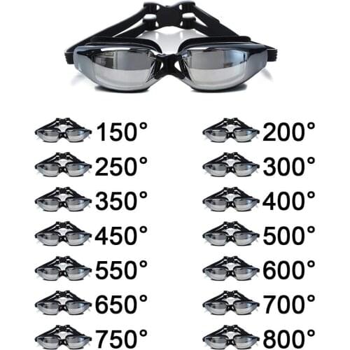 Optical Swim Goggles +Rx -Rx Prescription Swimming Glasses Adults Children Different Strength Each Eye with Free Ear Plugs