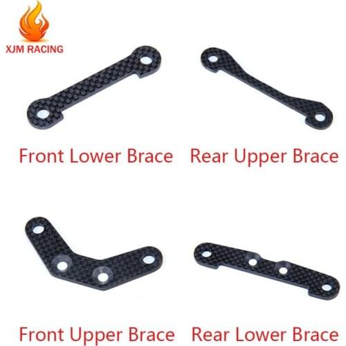 RC CAR Carbon Fiber Front or Rear Upper or Lower Brace Bracket Set for 1/5 HPI Rofun Baha KM ROVAN BAJA 5B 5T 5SC PARTS