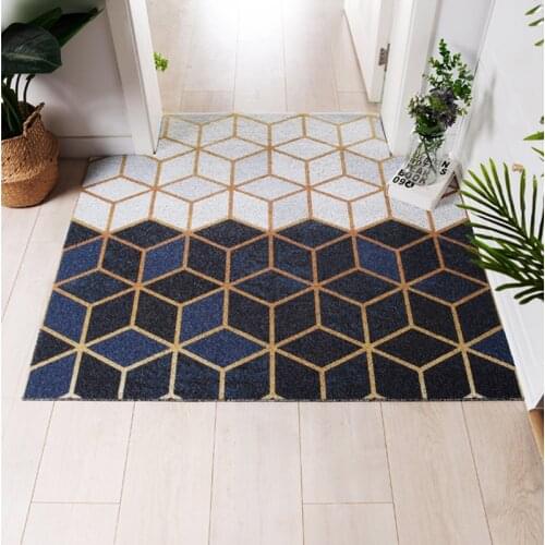 Extra Durable Front Door Mat Diamond Plaid Rug Entry Non-Slip Dust-proof Doormat Outdoor Indoor Easy Clean Shoes Scraper Rugs