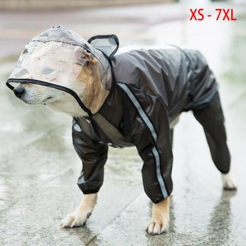 Hood Transparent Pet Cat Puppy Rain Coat Waterproof Dog Raincoat Pet Jacket Clothes For Small Medium Large Dog Pet Supplies 2021
