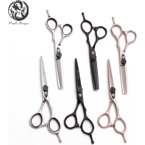 1Pair 5.5" Stainless Purple Dragon Hairdressers Scissors Cutting Shears Thinning Scissors Hair Scissors With Finger Rest Z9015