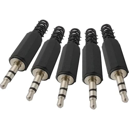 2-20Pcs 3.5mm Audio Plug Solder Connector Stereo Headphone 3.5 Jack Plug 3.5 mm Male Plug Earphone Cable Extension Connectors