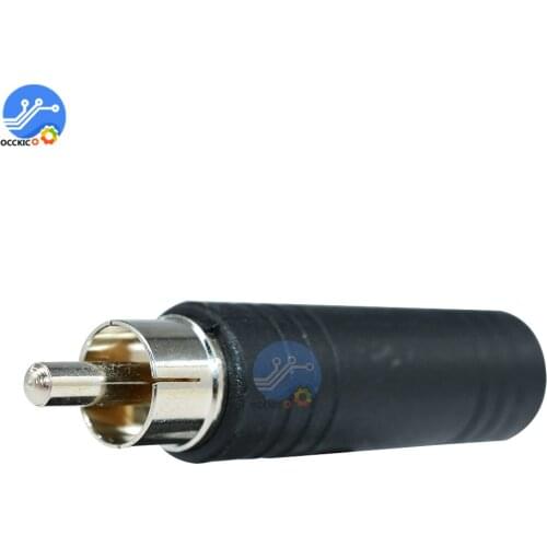 2pcs RCA Cable Male to Female 6.35mm Jack Adapter Connector Audio Aux Cable for PC Speaker Players