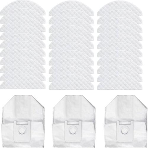 33Pcs for Roidmi EVE Plus Robot Vacuum Cleaner Dust Bag Disposable Mop Cloth Cleaning Replacement Parts