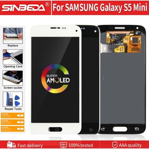 4.5" AMOLED For SAMSUNG Galaxy S5 Mini LCD G800H G800F G800 Display Touch Screen Digitizer Assembly For Samsung S5 mini Screen
