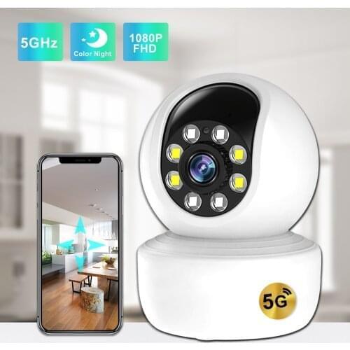 5G/2.4G IP Camera 1080P Surveillance Cameras with Wifi Two Way Audio Dual Light Night Vision Home Security Camera Baby Monitor