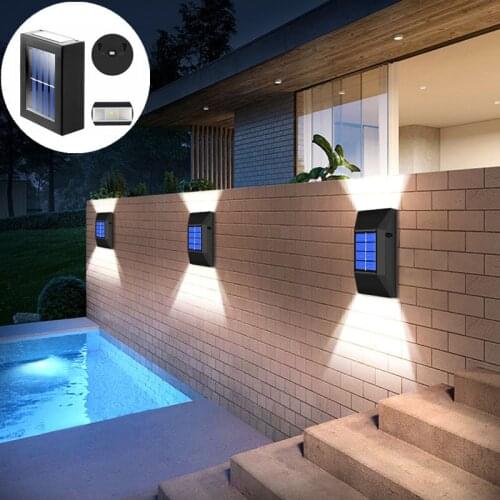 6LED Solar Wall Street Light Solar Outdoor Solar Lamp Powered Garden Street Sunlight Decorative Waterproof Lamp