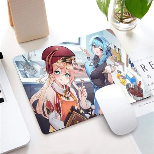 Promotion Drop Shipping Genshin Impact Eula Gamer Play Mats Rubber Small Mouse Pad Gaming Padmouse Gamer To Laptop Keyboard