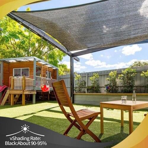 Black/Green 12 Pin Thick Anti-UV HDPE Shading Net Greenhouse Succulent Plant Sunshade Net Outdoor Swimming Pool Cover Shade Net