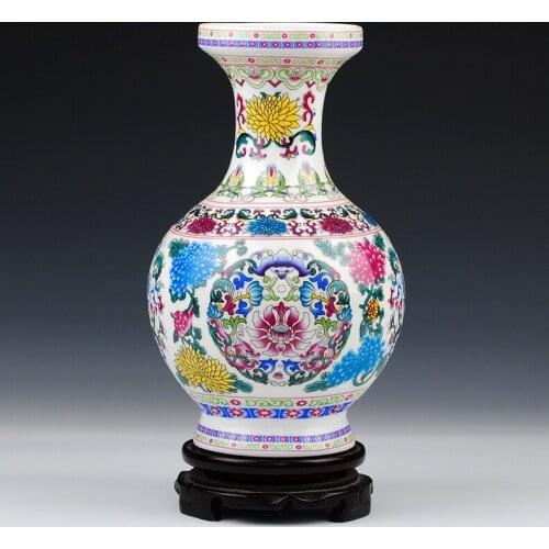 Jingdezhen modern ceramic vase antique flower bottle thin china bone china wedding gift furnishing articles