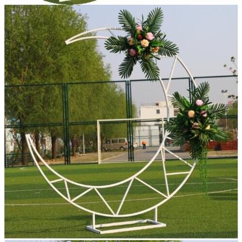 Wedding scene decoration moon arch wedding stage background decoration moon decoration Sen wedding arrangement