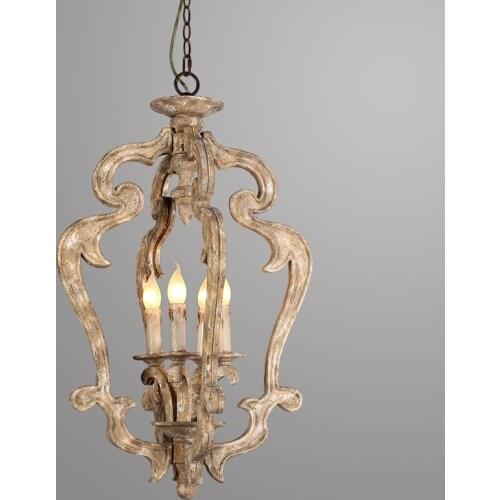 Retro wooden chandeliers lighting kitchen bedroom loft chandelier mid century decor classic hanging lights for nursery baby room