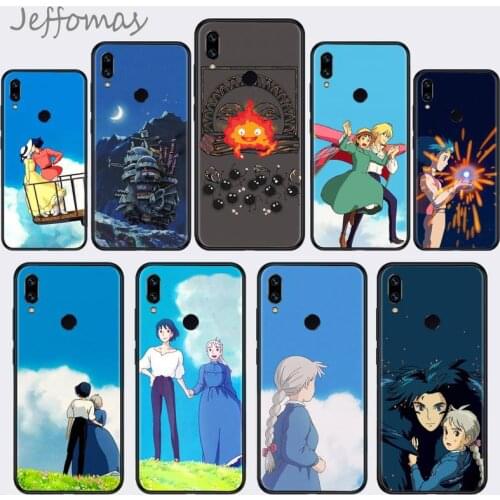 Ghibli Howls Moving Castle Phone Case Cover For Xiaomi Redmi Note 4 4x 5 6 7 8 pro S2 PLUS 6A PRO