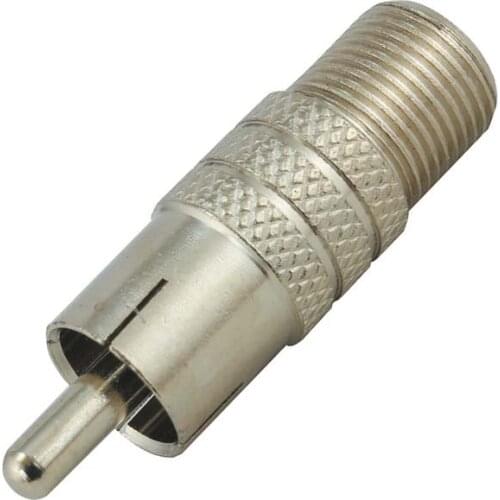 F CONNECTOR FEMALE/RCA MALE CONNECTOR