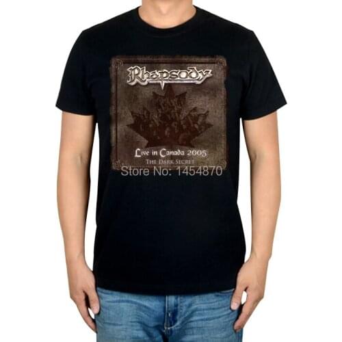 Harajuku Rhapsody Live In Canada Rock Brand men women shirt 3D 100%Cotton Punk fitness Hardrock heavy Dark Metal skateboard