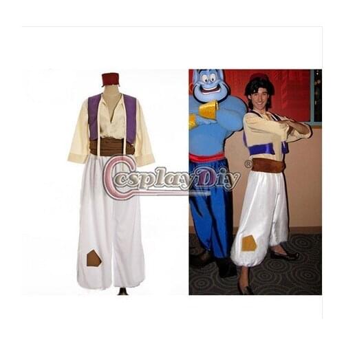 Aladdin Lamp Prince Aladdin Costume Movie halloween party Cosplay Costume Adam prince cosplay