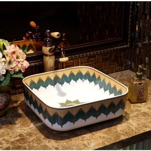 Square Ceramic Art Basin Sink Counter Top Wash Basin Bathroom Vessel Sinks vanities new ceramic wash basin bathroom sinks
