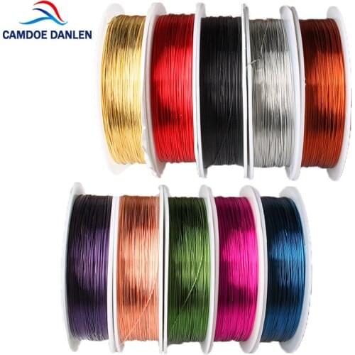 10Roll Craft Copper Jewelry Beading Wire Mixed Color Enameled Copper Metal Wire Fit DIY Craft Beading Wire Jewelry Making Cord