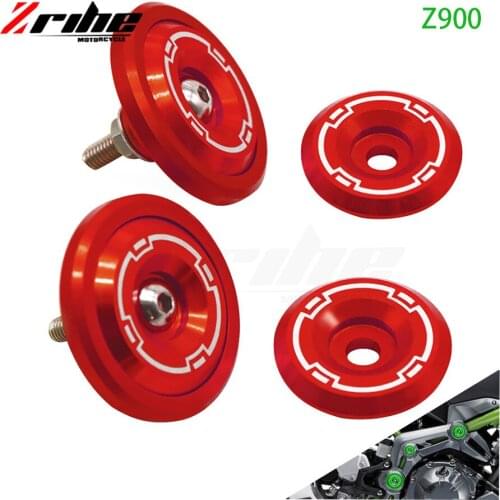 Motorcycle CNC Aluminum Frame Hole Cap Cover With Screws Moto Fairing Guard Accessories For Kawasaki z900 2017 2018 z 900