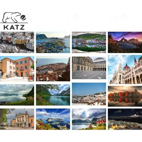 Snow House Purple Sunset Scenic Spot Handmade Diy Diamond Painting Cross Stitch Kits Jiangnan Lake Diamond Embroidery Home Decor