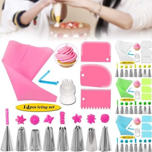 Cake Decorating Tool Set Kits Piping Tip Bag Baking Icing Set, With 3 Spatulas For Kitchen Baking Cake Decoration Tool