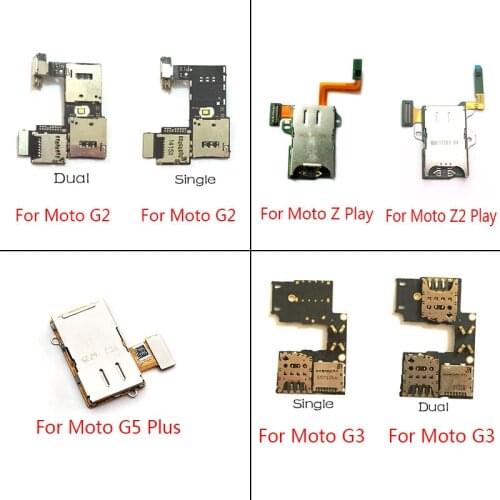 New Sim Card Slot Socket Holder Flex Cable For Moto G2 G3 G5 Plus Z Z2 Play Sim Reader Flex Ribbon Board