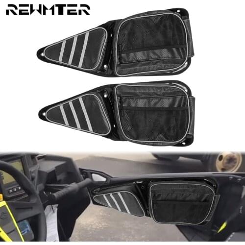 Front Passenger Driver Side Door Storage Knee Pad Bag Black Left&Right Bags For UTV For Polaris For RZR XP 1000 900 S 2014-2018