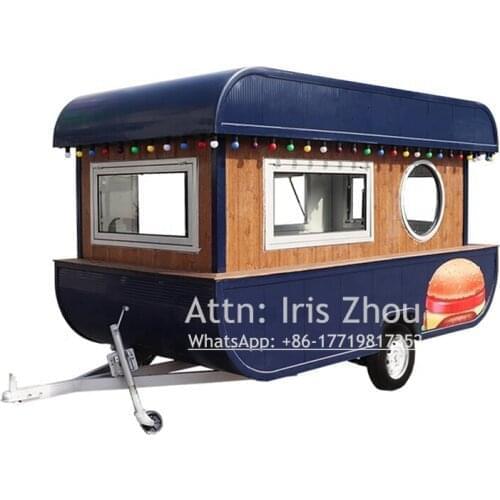 4m length mobile food cart design, China food cart, towable food trailer