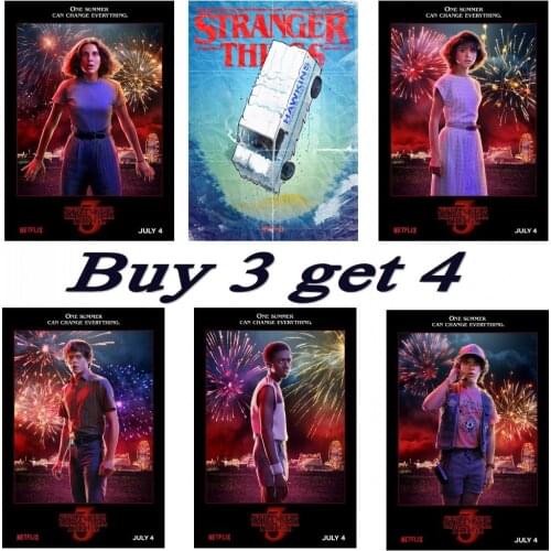 Stranger Things Season 2 Poster coated Paper clear image wall Horror Netflix Hot TV Series Poster Kids' room decor