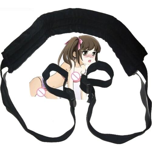 Adult Bondage Sex PU Handcuffs Leg Open Restraints Neck M Shape Open Leg Straps Erotic Sex Tool Set Upgraded Binding Strap