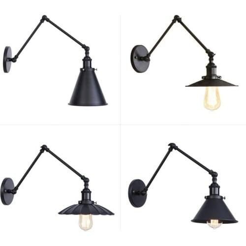 Retro American country industrial style wrought iron wall lamp for living room bedside bedroom staircase aisle corridor lighting