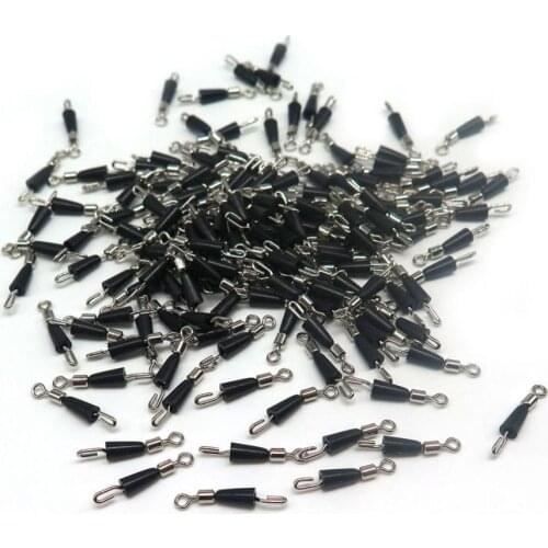 80%HOT 20/30/50Pcs Fishing Swivels Ball Bearing Swivel Rings Connector Rolling Hook