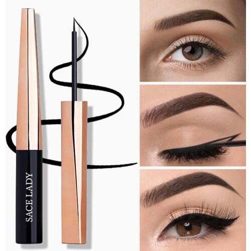 SACE LADY Hot Waterproof Long Lasting Non Smudge Liquid Eyeliner Quick-drying Eyelash Pencil Makeup Cosmetic Tools TSLM2