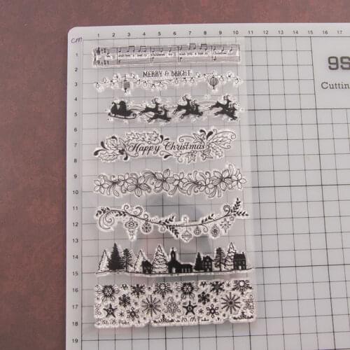Sleigh Snowflakes CLEAR STAMPS DIY Scrapbooking Card Album Paper Craft Rubber Transparent Silicon Clear Stamp