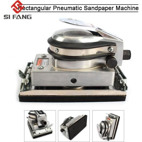 Air Sander Professional 1/4'' Pneumatic Random Orbital Air Palm Sander square Polished Grinding Hand Tool 8000RPM