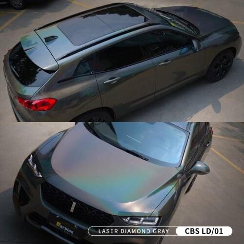 Laser Diamond Series Grey Color Changing Paint Protection Film For Whole Car PVC 1.52*18M Roll Wrap