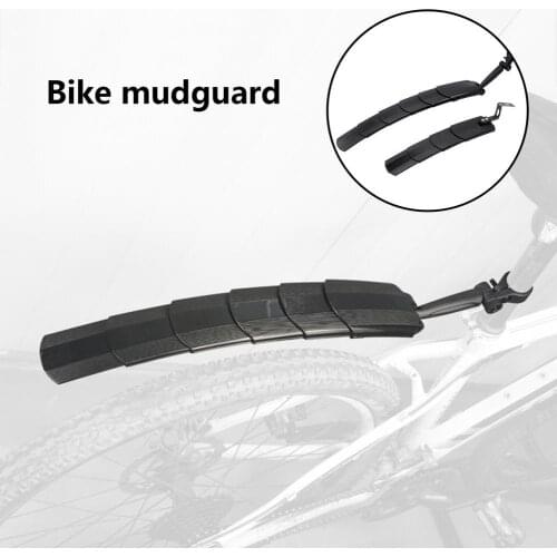 1 Set Widened Cycling Mudguard Stable Lengthened Retractable High Strength Plastic Mudguard for MTB
