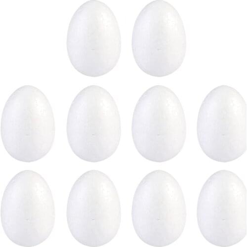 10/20/50pcs Easter Foam Egg Painting Foam Egg DIY Easter Decor Solid Foam Egg for Kid Easter Festival DIY Egg Craft