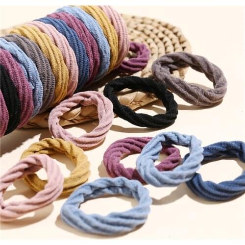 10pcs/Bag Velvet Scrunchie Set Elastic Hair Bands For Women Girls Hair Accessories Fashion Solid Color Ponytail Holder Headdress