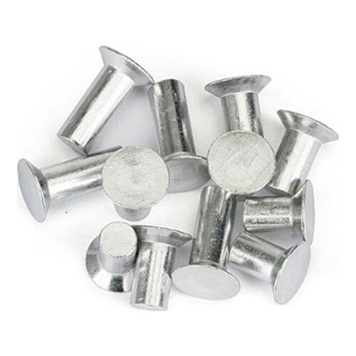 100PCS/LOT GB827 M4*6 8 10 12 16 20MM Diameter 4MM Aluminum Countersunk Head Solid Rivets