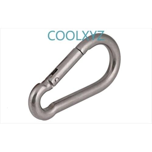 Stainless Steel Rock Climbing Safety Buckle Quick Hanging Mountaineering Buckle Quick/Slow Falling Safety Spring Buckle 2PCS
