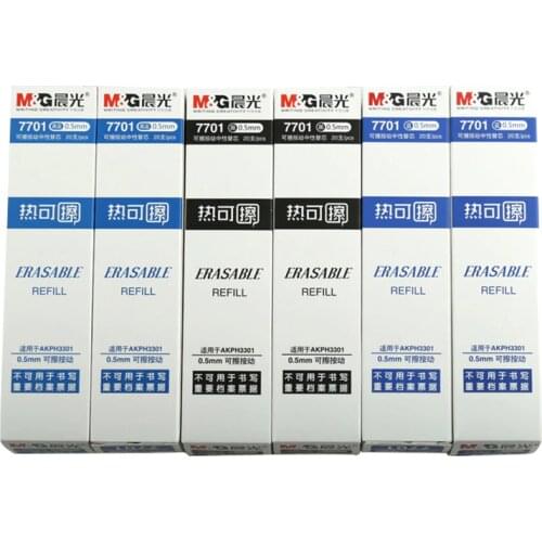 20pcs/box M&G Heat erasable neutral gel refill for the core friction bullet core 0.5mm