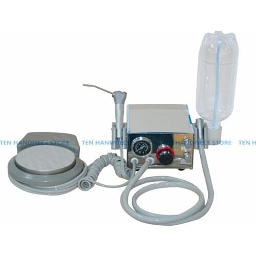 2018 good quality Dental Lab Aluminum alloy Portable one Turbine Unit Air Compressor 3 way straw for dentist