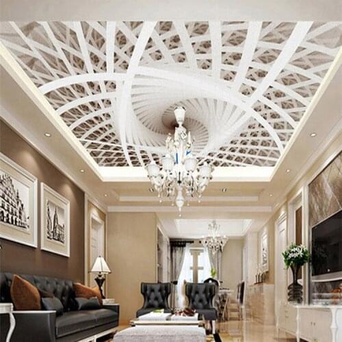 3D geometric art whirlpool ceiling murals living room bedroom TV backdrop hotel restaurant Jane euro ceiling wallpaper
