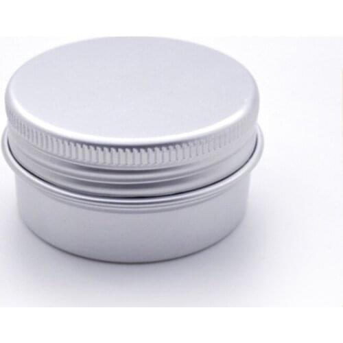 50pcs Empty Aluminum Tin Sample Pomade Cream Packaging Refillable Cosmetic Jar Black Lip Balm Container Aluminium Pot 30ml 1oz