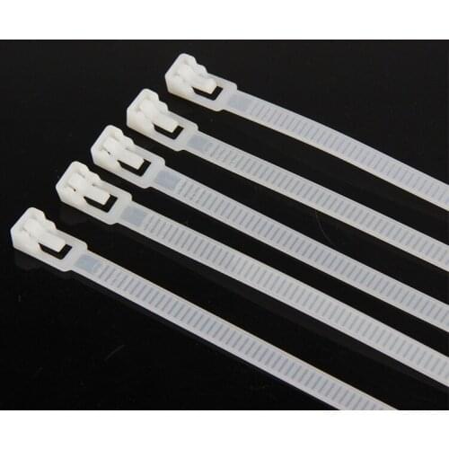 5x200mm Releasable Cable Ties 100pcs Plastics Reusable Cable Ties Loop Wrap Nylon Zip Ties