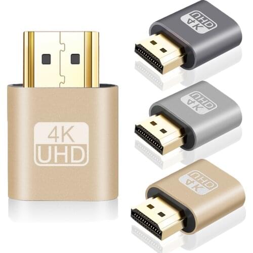 4K HDMI-compatible Virtual Display Fit-Headless Dummy Plug EDID Display Emulator Adapter Support 3840*2160 60Hz Bitcoin Mining