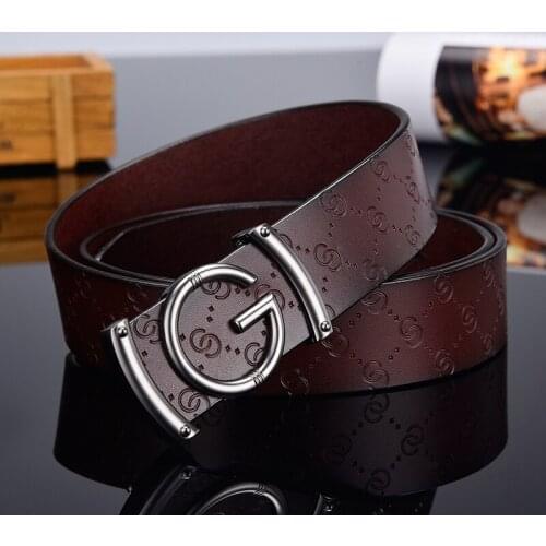Aoluolan new G type smooth buckle unisex belt female watch strap casual wild lady adjustable belt designer high quality brand