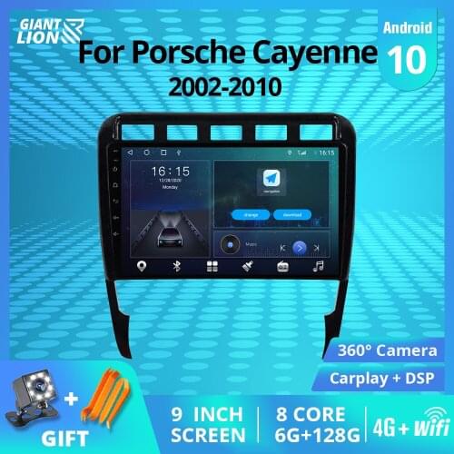 2DIN Android10.0 Car Radio For Porsche Cayenne 2002-2010 GPS Navigation Stereo Receiver Auto Radio DSP Car Video NO 2DIN DVD IGO